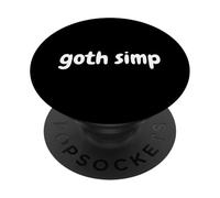 goth simp eboy dark mysterious gamer goth boy girl simping PopSockets PopGrip Adesivo