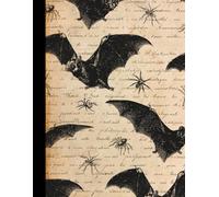 Goth Sketchbook: Large Unlined Blank Book for Drawing, Art Class, Dark Thoughts, Dreams, Magic Spells, Gothic Witchy Scary Designs in Interior, Perfect Gift, Vintage Bat Cover