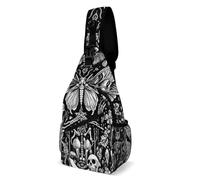 Goth Skull Head Boards Witch Black Art Unisex Borsas A Spalla Multitasche Borsello Tracolla Antifurto Borsa Monospalla Per Lavoro Sportivo Treeking
