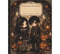 Goth Themed Notebook: Gothic Boy & Girl Pumpkin Patch | Cute Creepy Kawaii Chibi Art Style College Ruled School Halloween Notebook: Stationery for ... Fashion Lovers, Emo Girls, Dark Academia Fans