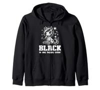 Goth Unicorn Black My Happy Color Alt Emo Ragazze Bambini Donne Felpa con Cappuccio