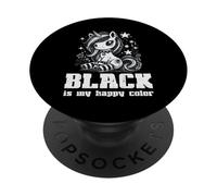 Goth Unicorn Black My Happy Color Alt Emo Ragazze Bambini Donne PopSockets PopGrip Adesivo