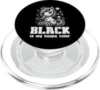 Goth Unicorn Black My Happy Color Alt Emo Ragazze Bambini Donne PopSockets PopGrip per MagSafe