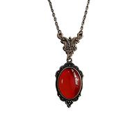 GOTH Vintage Red/Black Crystal Crystal Cameo Cittana A Ciondolo Regalo Halloween Christmas Per Women Friend Fashion Jewelry