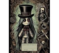 Goth Voodoo Doll Graph Paper Composition Notebook 5 mm: Vintage Aesthetic Quad Ruled Journal for School, College, Office, Work