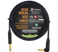Gotham GAC-1 Ultra Pro - Cavo per chitarra e basso, 75 cm, qualità premium, a bassa capacitanza (21 pf/ft), con connettori TS placcati in oro Neutrik 6,35 mm