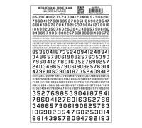 Gothic 45-Degree USA Numbers, Black