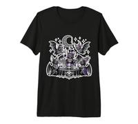Gothic Bat Party Cute Vampire Bats Purple Moon Stars Maglietta Premium