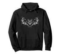 Gothic Bat with Spread Wings Dark Victorian Design Felpa con Cappuccio