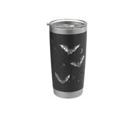Gothic Bats Spider Web Moon Dark Halloween Vintage Design Bicchiere termico in acciaio inox doppia parete