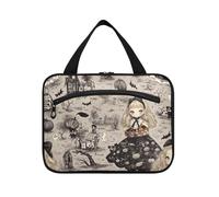 Gothic Black Halloween Doll Pumpkin Unique Hanging Mens Borsa da viaggio con gancio, borsa da barba pieghevole di design per gli uomini per gli elementi essenziali di viaggio viaggio bolso de Mano