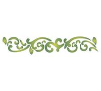 gothic Border stencil - riutilizzabili medievale Goth Architecture Abstract Wall stencil template - 40.5 x 7.5cm - L