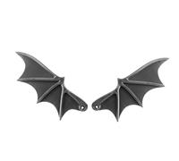 Gothic Car Decor, Bat Wing Plate, 7.09 inches Spooky Tag Ornament, Waterproof Polymer Design, Halloween Themed Style, License Plates, Vehicles, Events, Holiday Displays