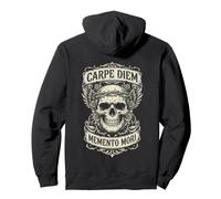 Gothic Carpe Diem Memento Mori Teschio Filosofia Felpa con Cappuccio