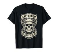 Gothic Carpe Diem Memento Mori Teschio Filosofia Maglietta