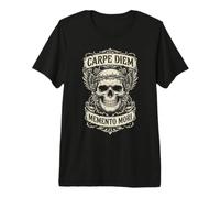 Gothic Carpe Diem Memento Mori Teschio Filosofia Maglietta Premium