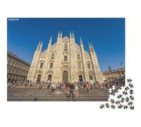 Gothic Cathedral Puzzles 1000 Pezzi Materiale Riciclabile City Square Anziani Puzzles Impossible Hard Difficult Sfidante Educativo Gioco per Men 52x38cm/1000pcs
