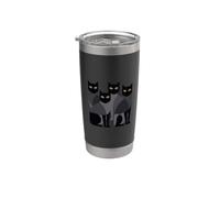 Gothic Cats Emo Grunge Punk Graphic Goth Mid-Century Modern Bicchiere termico in acciaio inox doppia parete