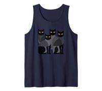 Gothic Cats Emo Grunge Punk Graphic Goth Mid-Century Modern Canotta