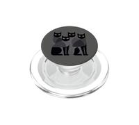 Gothic Cats Emo Grunge Punk Graphic Goth Mid-Century Modern PopSockets PopGrip per MagSafe
