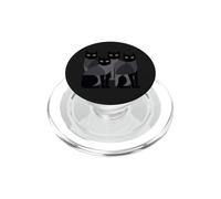 Gothic Cats Emo Grunge Punk Graphic Goth Mid-Century Modern PopSockets PopGrip per MagSafe