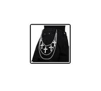 Gothic Croce Pantaloni catena a foglia pantaloni catena punk spada jeans portafoglio catena hip hop stella portafoglio vita catena catena catena cintura gioielli per il corpo per donne uomini, Taglia
