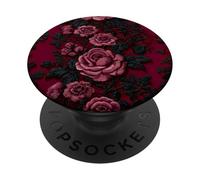 Gothic Dark Floral Black Lace Valentine PopSockets PopGrip Adesivo