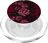 Gothic Dark Floral Black Lace Valentine PopSockets PopGrip per MagSafe