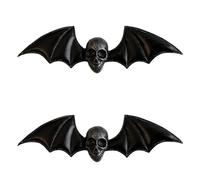 Gothic Dark Hair Clip Girls Barrettes Acconciature nere diavolo ali clip per capelli cranio gotico pipistrello Barrettes versatili