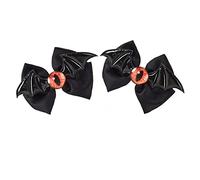Gothic Dark Hair Clip Girls Barrettes Bowknot Bowtie Devil Eyes - Set di 2 clip per capelli gotici a pipistrello
