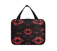 Gothic Darkness Evil Labbra Occhi Red Hanging Borse per Viaggio con gancio, Designer Multifunzionale articoli da toeletta Borsa per la mamma Bagno bolso para maquillaje L