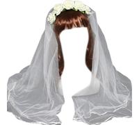 Gothic Fiore Forma Dei Capelli Cerchio Con Velo Confortevole Fascia per Capelli Festa Di Nozze Sposa Fascia Colorata Fascia per Capelli Per Le Ragazze Fare Foto Donne