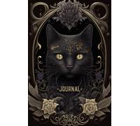 Gothic Floral Black Cat Notebook: Beautiful Kitten Lined Paper journal, Great gift For Halloween and Lovers of Gothic Style, Format 6x9 Inches, 120 Lined Pages.