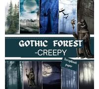 GOTHIC FOREST-CREEPY SCRAPBOOK PAPER: This is a double sided craft paper, used in DIY junk journals, EPHEMERA, ORIGAMI, DECOUPAGE, MIXED MEDIA ART, Collage