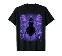Gothic Forest Spirit Mushroom Crystal Purple Aesthetic Maglietta