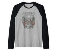 Gothic Garden Floral Skull Pastel Goth Dark Estetic Maglia con Maniche Raglan