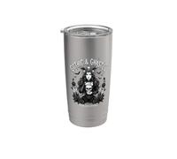 Gothic & Ghastly Forever Spooky Dark Lady con teschio e rose Bicchiere termico in acciaio inox doppia parete