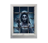 Gothic Ghost Window Cover | 80 x 120 cm Halloween Door & Window Decors