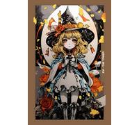 Gothic Girls - The Tower Tarot Card Notebook (Color Cover Edition): Halloween Witches - Spooky Adorable Chibi Creepy Doll, A5 Ruled Lined Notebook