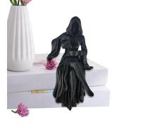 Gothic Goddess Statue - 3D Printed Spooky Gothic Fantasy Decoration | Goddess Bookshelf Decor For Halloween Home Room Bathroom Library Corner Tabletop Desktop Shelf Cabinet, Dark