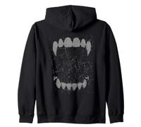 Gothic Grunge Vampire Fangs Vintage Halloween Graphic Felpa con Cappuccio