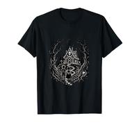Gothic Hansel And Gretel Candy House Dark Fairy Tale Design Maglietta