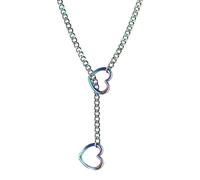 Gothic Heart Necklace - Love Necklace Punk Pendant, Love Necklaces For Women Gothic | Titanium Steel Love Charm, Love Necklace Heart Pendant, Womens Necklace, Consulte la descripción, acciaio titanio