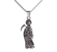 Gothic Hell Death Grim Reaper Pendente Collana con teschio Uomini biker Punk Gothic Hip Hop Rock Trend Gioielli