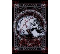 Gothic-inspired skull notebook: Pocket-size 4" x 6" notebook. 101 lined pages for daily reminders, ideas, etc. Stocking stuffer, gift.