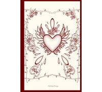 Gothic Journal: Winged Heart with Roses & Thorns: Red and white