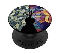 Gothic Magic/Nevermore Window/Violino in vetro colorato PopSockets PopGrip Adesivo