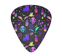 Gothic Magic Witch Witchy Plettri per Chitarra Set Regalo Completo per Chitarrista Celluloide Medio Confezione da 12 Plettri Regalo per Chitarristi Uomini e Donne
