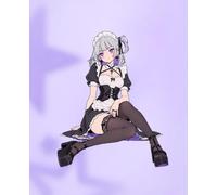 Gothic Maid Journal: Dark & Cute Anime Notebook - 120 College Ruled Pages with Gothic Maid Illustrations