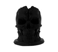 Gothic Makeup Organizer, Spooky Skull Container, Decorative Storage